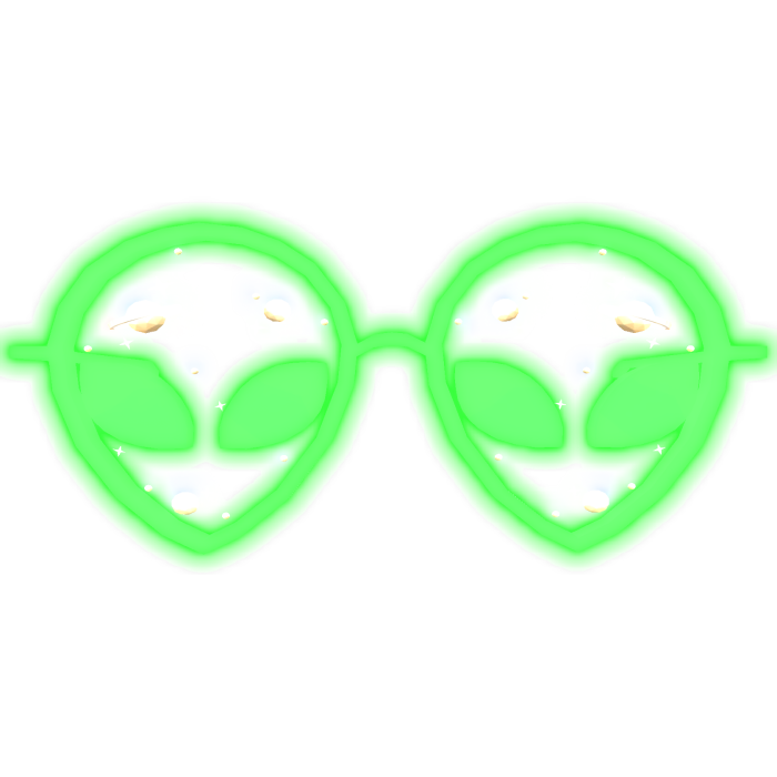 Alien Space Scene Glow Galaxy Glasses
