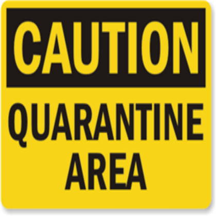 Quarantine Area sign Roblox decal