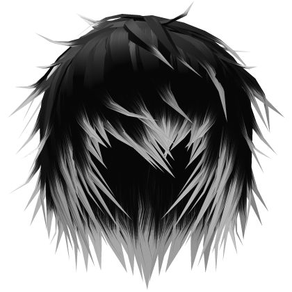 black and white emo hair