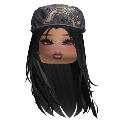 Windy Girl Hair w/ Grunge Retro Hat Roblox item