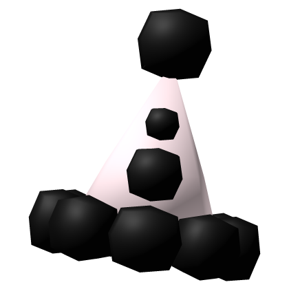 Low Poly Clown Hat Black & Pink
