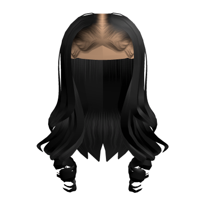 Voluminous Black Curly Locks Roblox item
