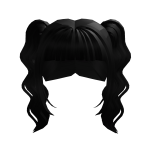 Black Flowy Pigtails