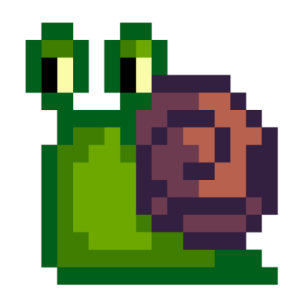 Pixel Green Snail Roblox decal