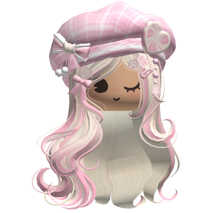 ♡ Christmas Swirls w/ Beret (Pink Beige)