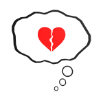 Thinking Broken Heart Bubble