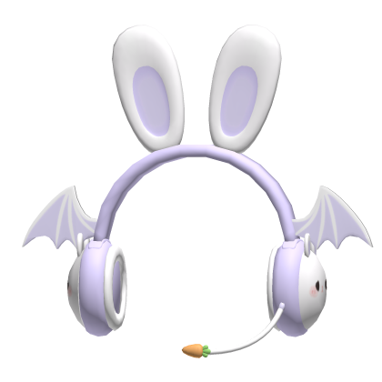Cute Bunny Ears Headset ♡ Purple