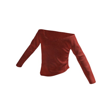 Orange Off Shoulder Knit Cozy Top [PBR]