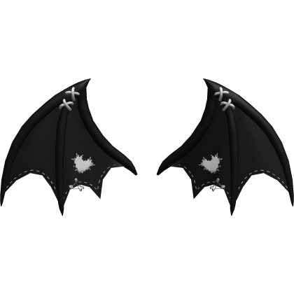 Cute Bat Wings – Black & White Roblox item