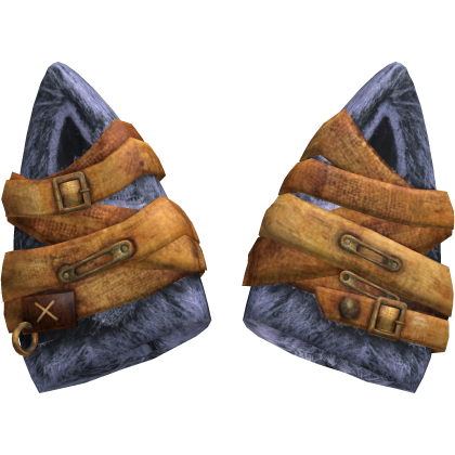 Blue Gold Buckled Cat Ears