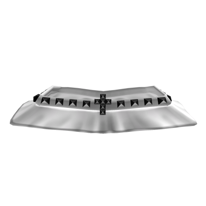 Alt E-Girl Silver Pleated Skirt w/ Cross Belt