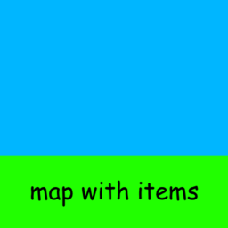 map with items
