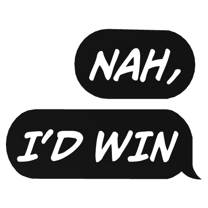 nah, i'd win cartoony text Roblox item