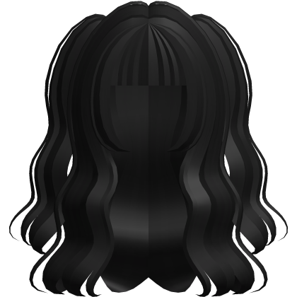 🐾 sweet long curly doll pigtail hair black