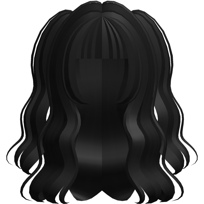 🐾 sweet long curly doll pigtail hair black