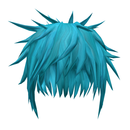 Blue Spiky Messy Boy Hair