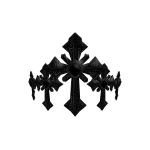 Couronne de Croix Noire Maudite