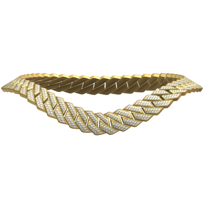 Iced Out Cuban Link Gold Chain