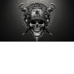 skulls with guns