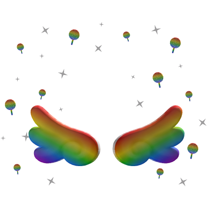 Rainbow Angel Wings and Lollipop Aura Roblox item