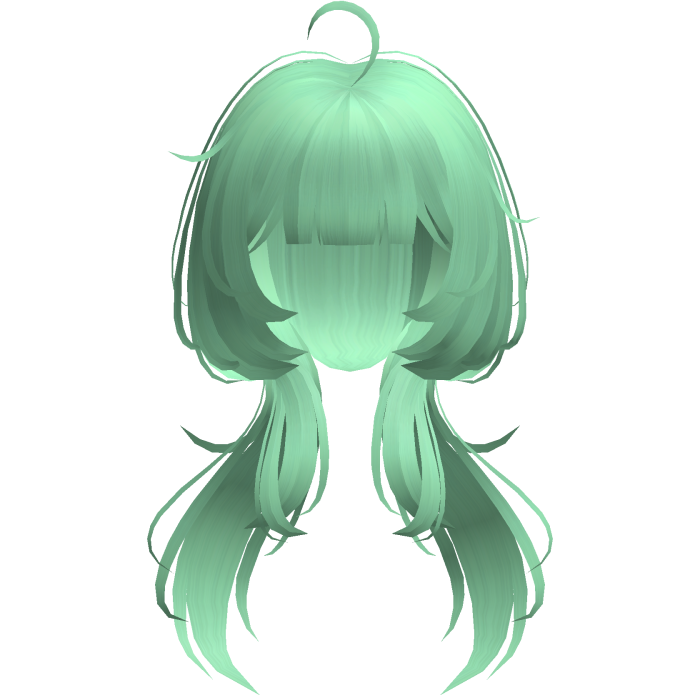 green cute jellyfish cut low pigatails