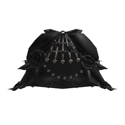 Rosy Gothic Silver Cage Skirt Bustle Black Roblox item