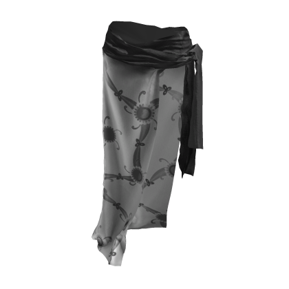 Snake Empress Boa's White Wrap skirt with slit thumbnail