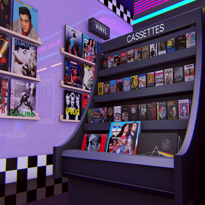 Vaporwave Record Store 3 Roblox decal