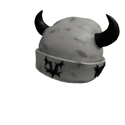 Black White / Grey Horned Beanie Roblox item