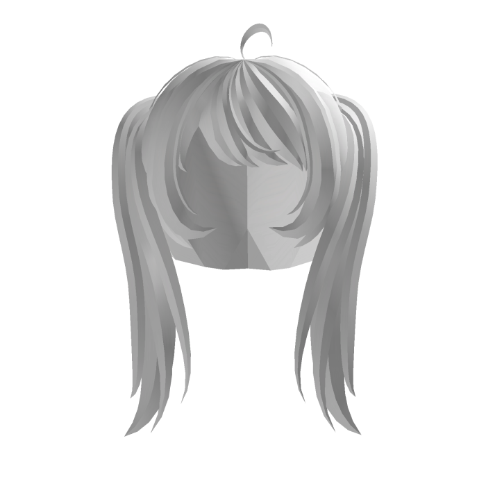 ♡ : adorable white flowy pigtails