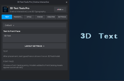 3D Text Tools Lite  preview 3