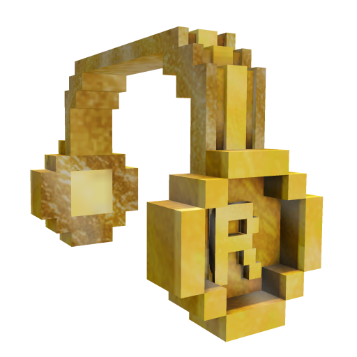 Gold 8-Bit Headphones