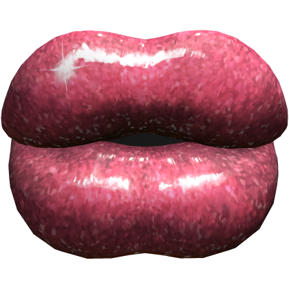 Huge Lips Pink Sparkle Baddie Big Duck Y2K Doll