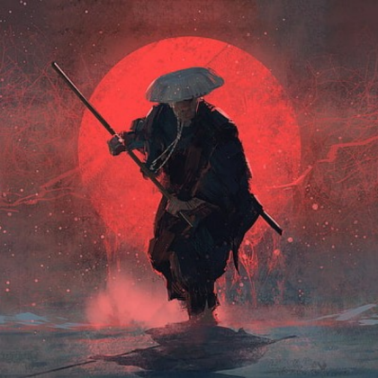 Blood Moon Samurai Painting Roblox decal