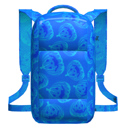 Halloween Pumpkin Blue Backpack