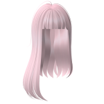 Pink Messy Hime Cut
