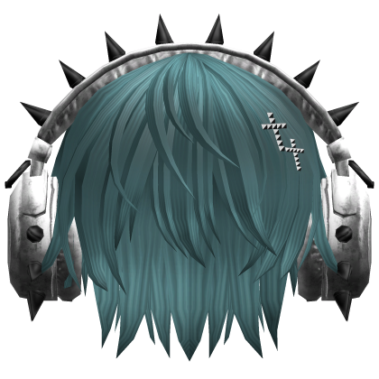 Boy Hair W/ Punk Headphones Teal