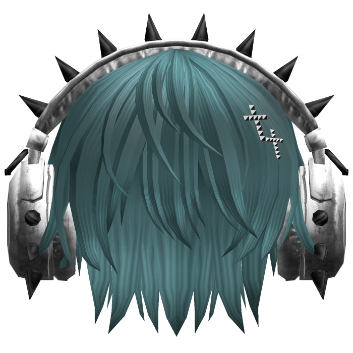 Boy Hair W/ Punk Headphones Teal