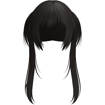 ♡ : long messy anime twintails in choco brown Roblox item