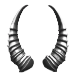 White Evil Demon Horns