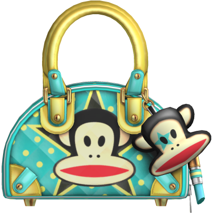 Cute Y2K Harajuku Luxury Monkey Bag Cyan Yellow Roblox item