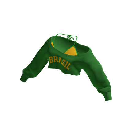 Oversized green and yellow sweater with bikini💚 thumbnail