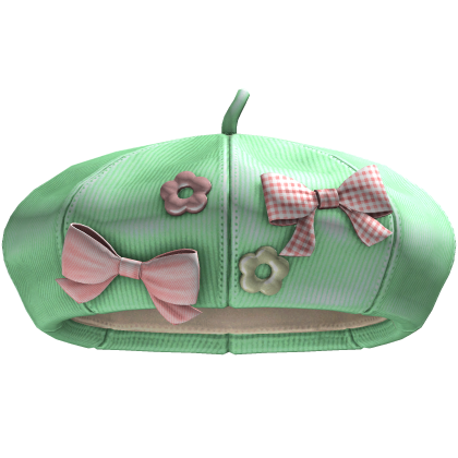 Igari Bow Beret (Light Green) Roblox item