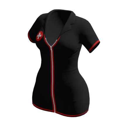 Black Nurse Dress Halloween Uniform Costume Horror