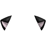 ♡ ꒰ kawaii black low droopy cat ears