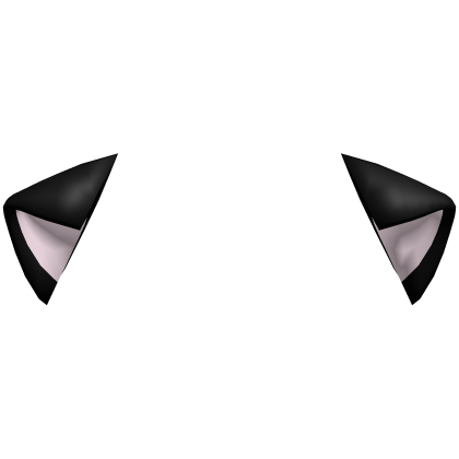 ♡ ꒰ kawaii black low droopy cat ears Roblox item