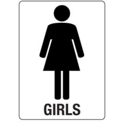 Girls Bathroom Sign Roblox decal
