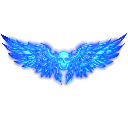Neon Skull Glowing Wings (Emissive) - Blue Roblox item