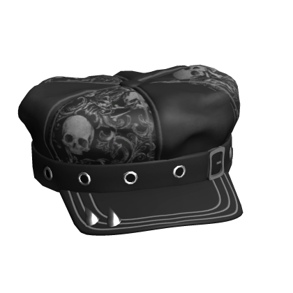 Black Skull Spiked Cap thumbnail