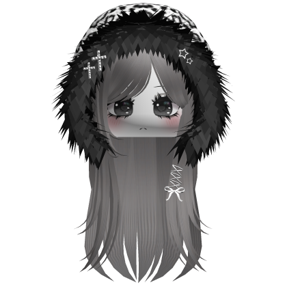 White Snow Leopard Hood Girl Dusty Grey